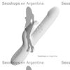 Vibrador con estimulador de clitoris blanco